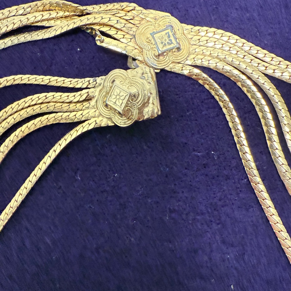 Christian Dior Vintage Gold 5-Strand Chain Belt/Necklace 30” Rare - Picture 9 of 9